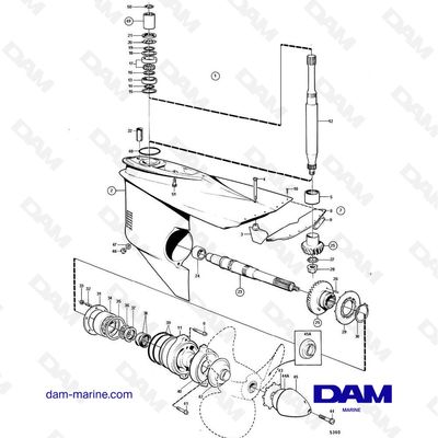 Parts and exploded views for Volvo Penta 290 bases